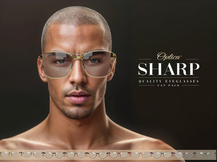 Second Life Marketplace - [OPTICA] THE PREMIUM SHARP GENTS EYEGLASSES